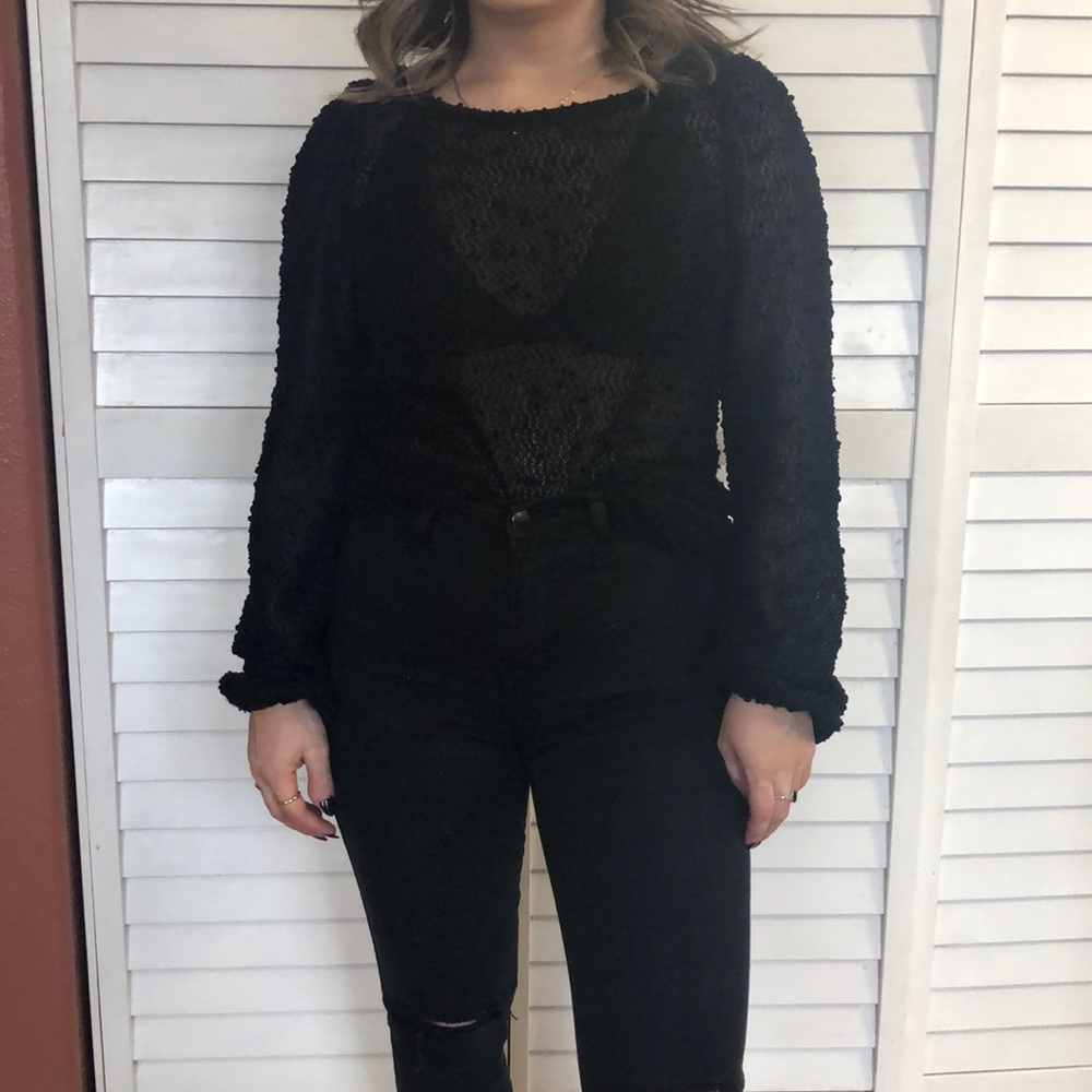 Black knit sweater